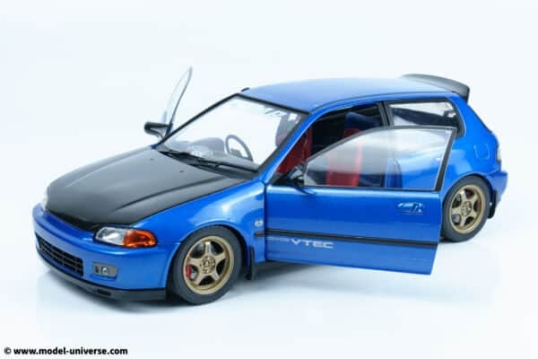 Solido - 1:18 Honda Civic (EG6) Solido Works Cobalty Blue Pearl 1991 - Diecast Model