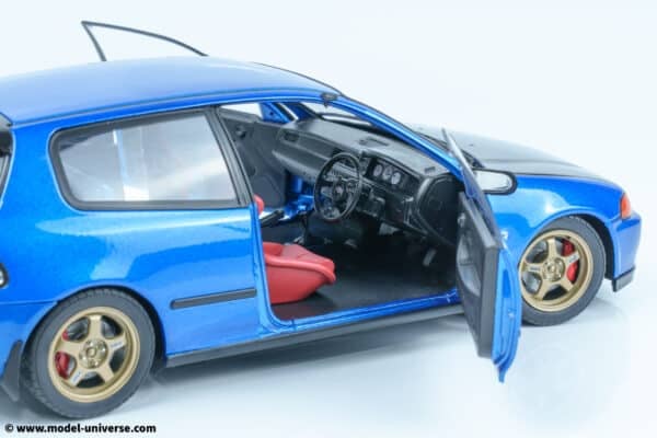 Solido - 1:18 Honda Civic (EG6) Solido Works Cobalty Blue Pearl 1991 - Diecast Model
