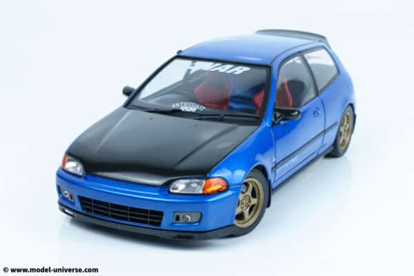 Solido - 1:18 Honda Civic (EG6) Solido Works Cobalty Blue Pearl 1991 - Diecast Model