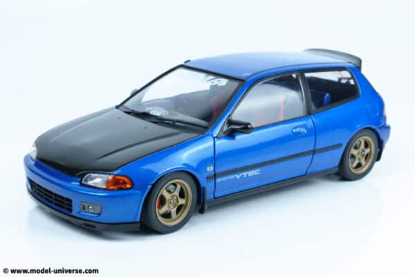 Solido - 1:18 Honda Civic (EG6) Solido Works Cobalty Blue Pearl 1991 - Diecast Model