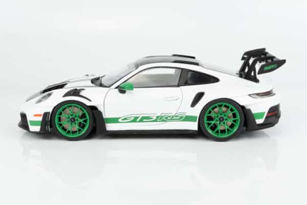 Solido 1:18 Porsche 911 (992) GT3 RS Weissach Package 2024 White with Green Stripes (S1812107) Diecast Model 19 Solido 1:18 Porsche 911 (992) GT3 RS Weissach Package 2024 White with Green Stripes (S1812107) Diecast Model