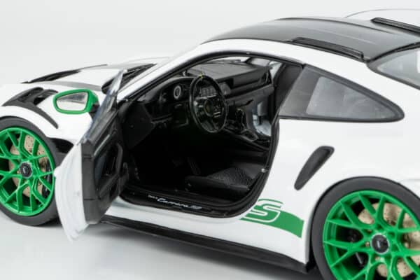 Solido 1:18 Porsche 911 (992) GT3 RS Weissach Package 2024 White with Green Stripes (S1812107) Diecast Model 16 Solido 1:18 Porsche 911 (992) GT3 RS Weissach Package 2024 White with Green Stripes (S1812107) Diecast Model