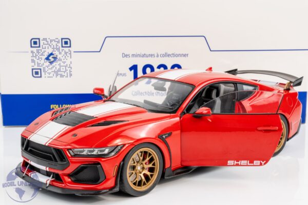 Solido - 1:18 Ford Shelby Mustang Super Snake Race Red 2025 - Diecast Model 12 Solido - 1:18 Ford Shelby Mustang Super Snake Race Red 2025 - Diecast Model