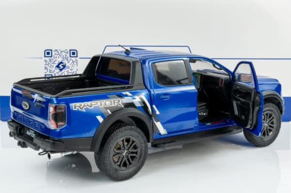 Solido - 1:18 Ford Ranger Raptor Lightning Blue 2023 - Diecast Model 12 Solido - 1:18 Ford Ranger Raptor Lightning Blue 2023 - Diecast Model