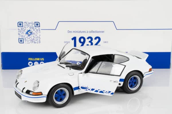 Solido - 1:18 Porsche 911 Carrera RSR White with Blue Stripes 1973 - Diecast Model 11 Solido - 1:18 Porsche 911 Carrera RSR White with Blue Stripes 1973 - Diecast Model