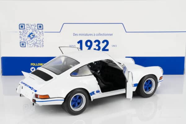 Solido - 1:18 Porsche 911 Carrera RSR White with Blue Stripes 1973 - Diecast Model 12 Solido - 1:18 Porsche 911 Carrera RSR White with Blue Stripes 1973 - Diecast Model