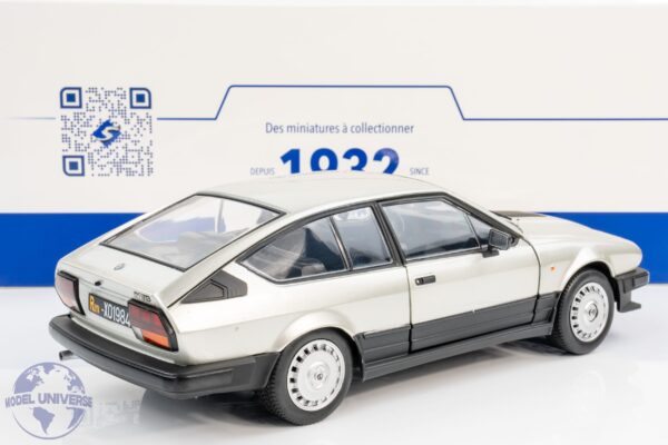Solido - 1:18 Alfa Romeo GTV6 Silver 1984 - Diecast Model 12 Solido - 1:18 Alfa Romeo GTV6 Silver 1984 - Diecast Model