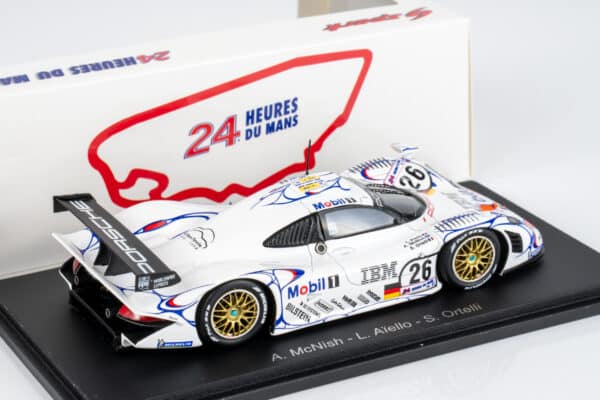 Spark 1:43 Porsche 911 GT1 No.26 Winner 24H Le Mans 1998 A. McNish - L. Aïello - S. Ortelli (43LM98) Resin Model 4 Spark 1:43 Porsche 911 GT1 No.26 Winner 24H Le Mans 1998 McNish Aiello Ortelli (43LM98) Resin Model - rear view