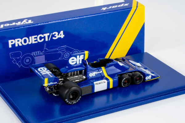 Spark 1:43 Tyrrell P34 F1 Presentation Car 1975 (S7315) Resin Model - rear view