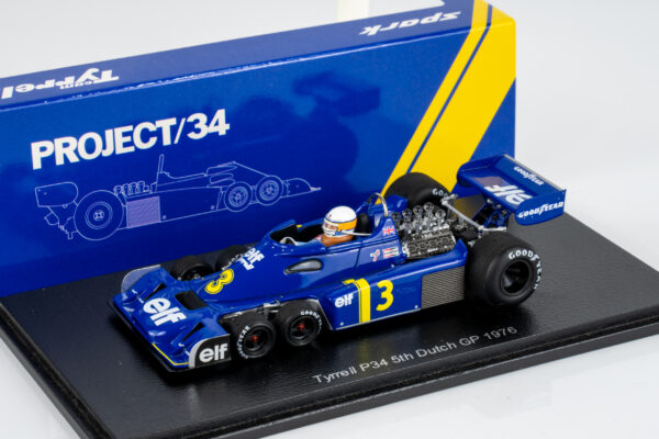 Spark 1:43 Tyrrell P34 No.3 Jody Scheckter 5th Dutch GP 1976 (S7309) Resin Model - front view