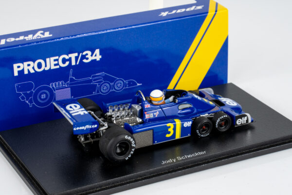 Spark 1:43 Tyrrell P34 No.3 Jody Scheckter 5th Dutch GP 1976 (S7309) Resin Model - rear view