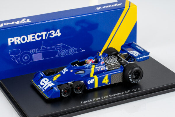 Spark 1:43 Tyrrell P34 No.4 Patrick Depailler 2nd Sweden GP 1976 (S7307) Resin Model - front view