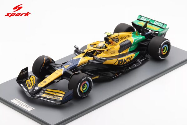 Spark 1:12 McLaren F1 MCL38 #4 Lando Norris Monaco GP 2024 Ayrton Senna Tribute Livery with Pitboard (12S048) Resin Model