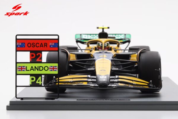 Spark 1:12 McLaren F1 MCL38 #4 Lando Norris Monaco GP 2024 Ayrton Senna Tribute Livery with Pitboard (12S048) Resin Model 15 Spark 1:12 McLaren F1 MCL38 #4 Lando Norris Monaco GP 2024 Ayrton Senna Tribute Livery with Pitboard (12S048) Resin Model