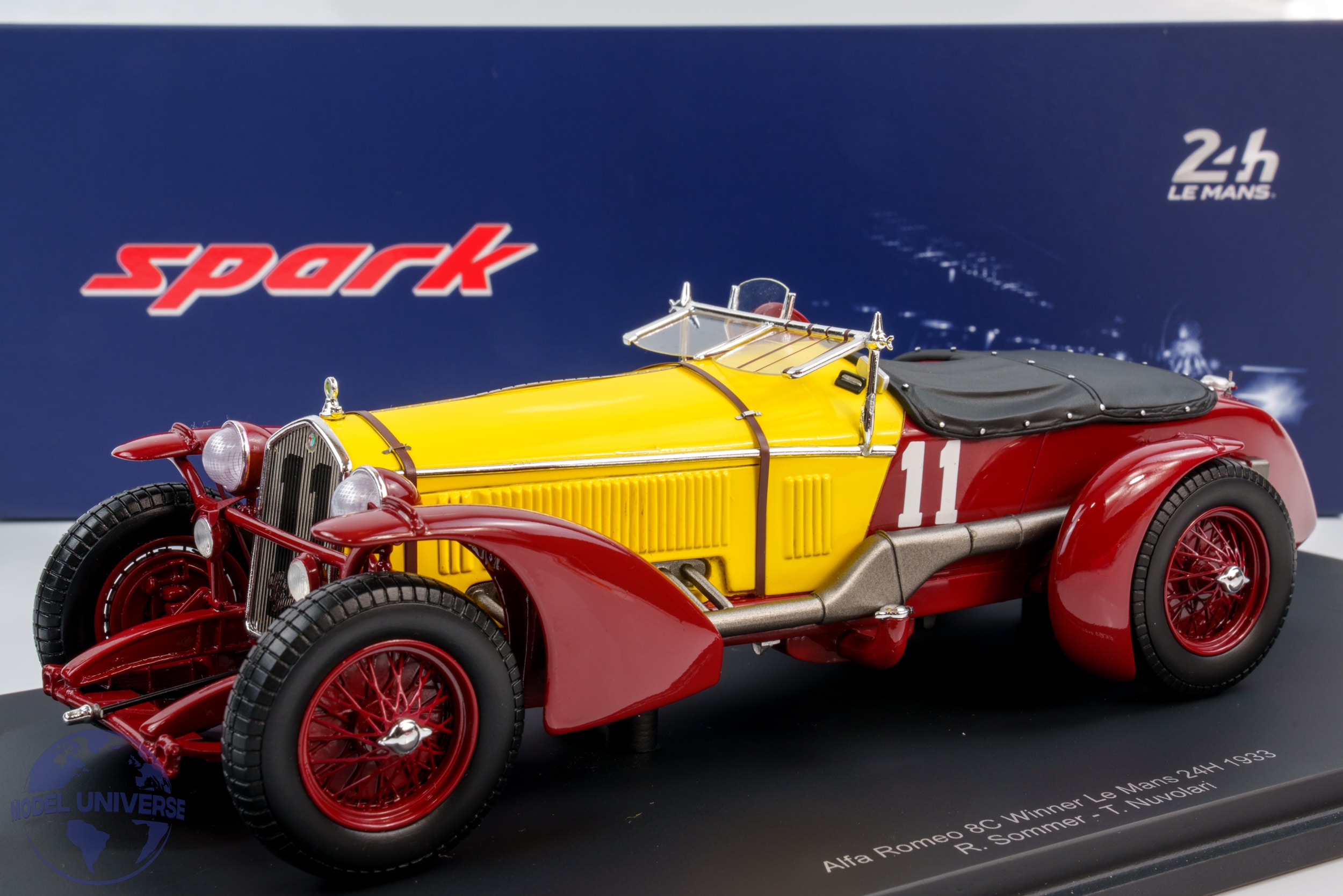 Spark - 1:18 Alfa Romeo 8C Winner 24h Le Mans 1933 Sommer, Nuvolari - Resin Model 1 Spark - 1:18 Alfa Romeo 8C Winner 24h Le Mans 1933 Sommer, Nuvolari - Resin Model