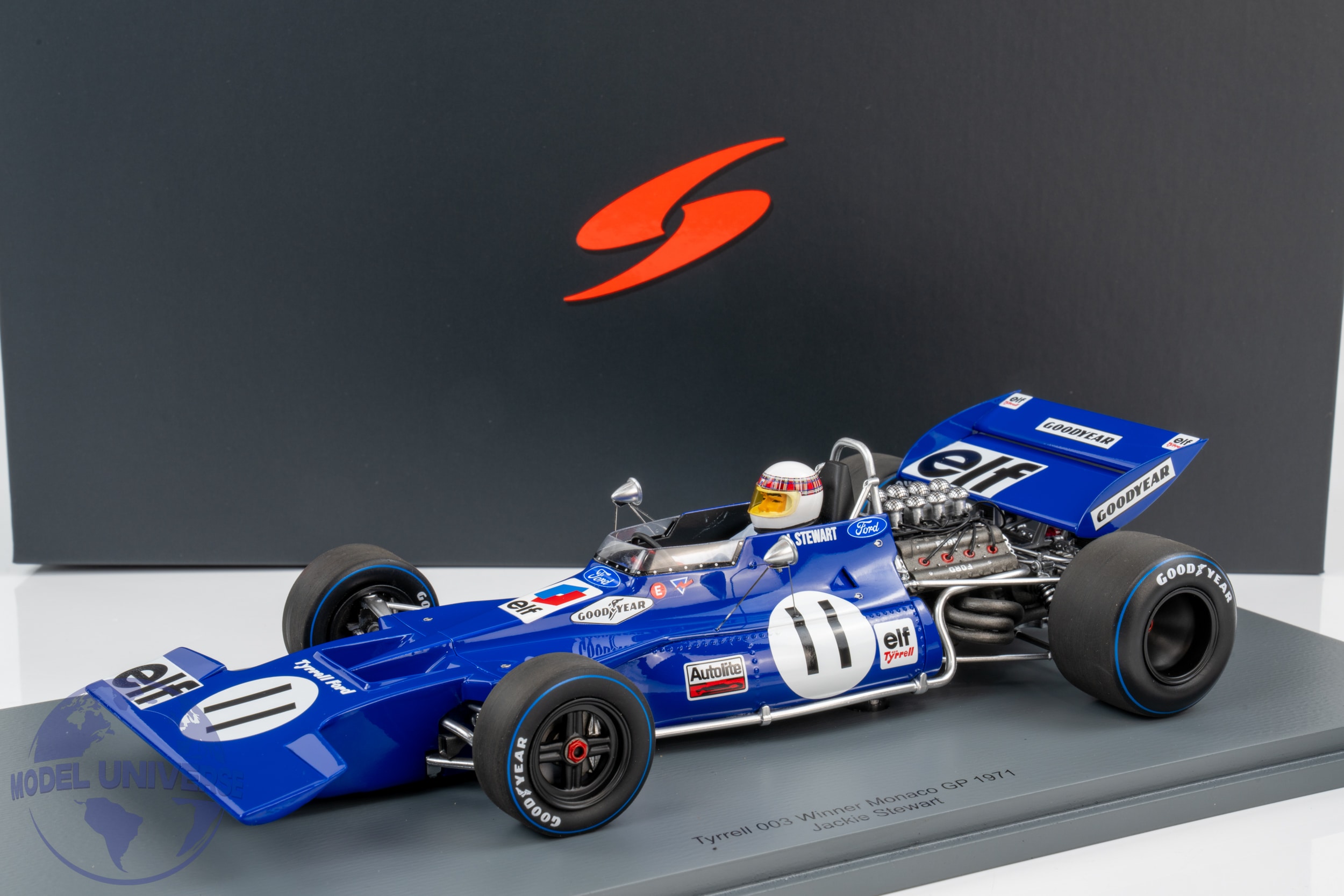 Spark - 1:18 Tyrrell 003 No.11 Jackie Stewart Winner Monaco GP