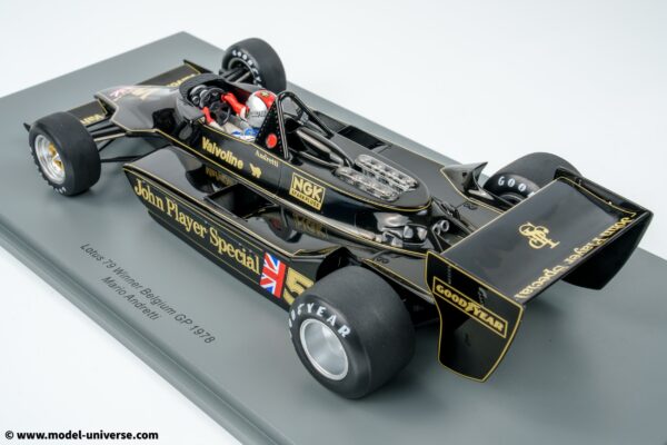 Spark - 1:18 Lotus 79 No.5 Mario Andretti - Winner Belgian GP 1978 - Resin Model 15 Spark 18S366 Lotus 79 Mario Andretti Winner Belgian GP 1978 07