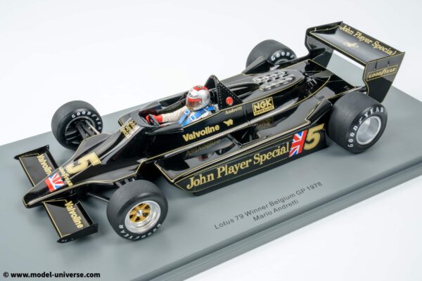 Spark - 1:18 Lotus 79 No.5 Mario Andretti - Winner Belgian GP 1978 - Resin Model 14 Spark 18S366 Lotus 79 Mario Andretti Winner Belgian GP 1978 08