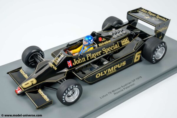 Spark - 1:18 Lotus 79 JPS No.6 Winner Austrian GP 1978 Ronnie Peterson - Resin Model 14 Spark - 1:18 Lotus 79 JPS No.6 Winner Austrian GP 1978 Ronnie Peterson - Resin Model