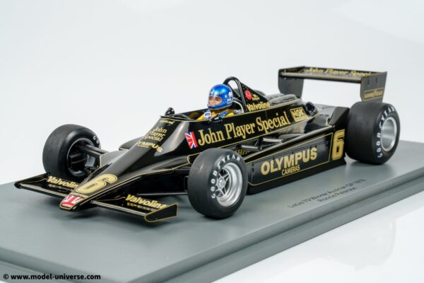 Spark - 1:18 Lotus 79 JPS No.6 Winner Austrian GP 1978 Ronnie Peterson - Resin Model 18 Spark - 1:18 Lotus 79 JPS No.6 Winner Austrian GP 1978 Ronnie Peterson - Resin Model