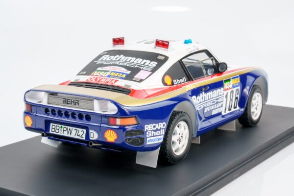 Spark - 1:18 Porsche 959 No.186 Winner Paris Dakar Rally 1986 - Metge, Lemoine - Resin Model 18 Spark - 1:18 Porsche 959 No.186 Winner Paris Dakar Rally 1986 - Metge, Lemoine - Resin Model