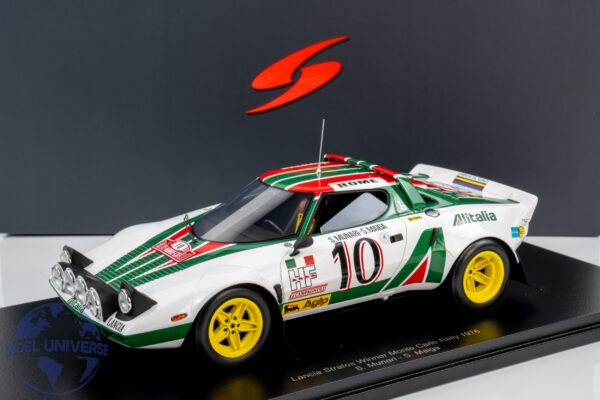 Spark - 1:18 Lancia Stratos HF No.10 Winner Monte Carlo Rally 1976 Sandro Munari - Resin Model