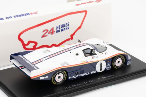 Spark - 1:43 Porsche 962C 2.6L Turbo No.1 Winner 24H Le Mans 1986 Hans-Joachim Stuck - Derek Bell - Al Holbert - Resin Model 4 Spark - 1:43 Porsche 962C 2.6L Turbo No.1 Winner 24H Le Mans 1986 Hans-Joachim Stuck - Derek Bell - Al Holbert - Resin Model