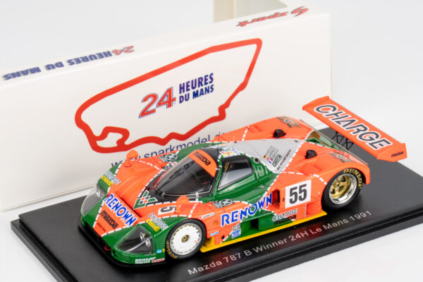Spark 1:43 Mazda 787B No.55 Winner 24h Le Mans 1991 Weidler, Herbert, Gachot (43LM91) Resin Model