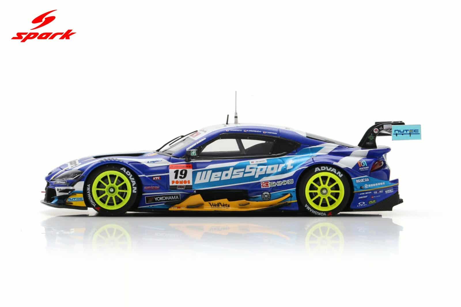 Spark 1:43 Toyota WedsSport ADVAN GR Supra No.19 Yusuke Kunimoto