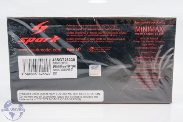 Spark - 1:43 Toyota GR Supra TGR No.39 Sekiguchi, Fenestraz Super GT500 2025 - Resin Model 6 Spark - 1:43 Toyota GR Supra TGR No.39 Sekiguchi, Fenestraz Super GT500 2025 - Resin Model
