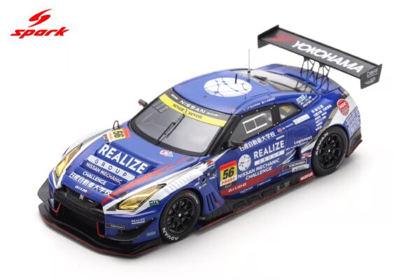 Spark 1:43 Nissan GT-R No.56 REALIZE Mechanic Challenge KONDO Racing João Paulo de Oliveira / Kohei Hirate GT300 Super GT 2025 (43SGT25056) Resin Model
