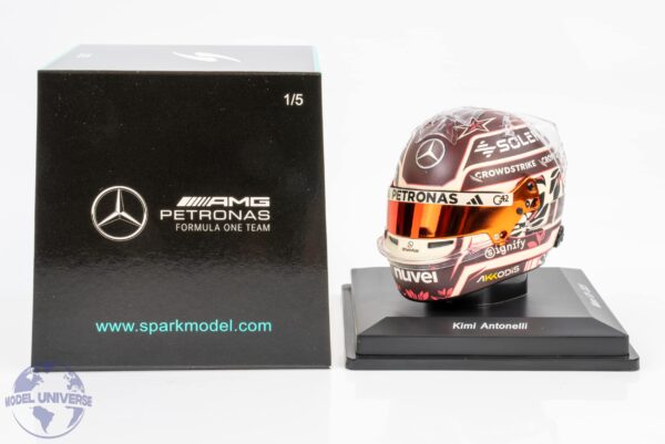 Spark - 1:5 Kimi Antonelli Mercedes F1 Miami GP 2025 Helmet - Resin Model 7 Spark - 1:5 Kimi Antonelli Mercedes F1 Miami GP 2025 Helmet - Resin Model
