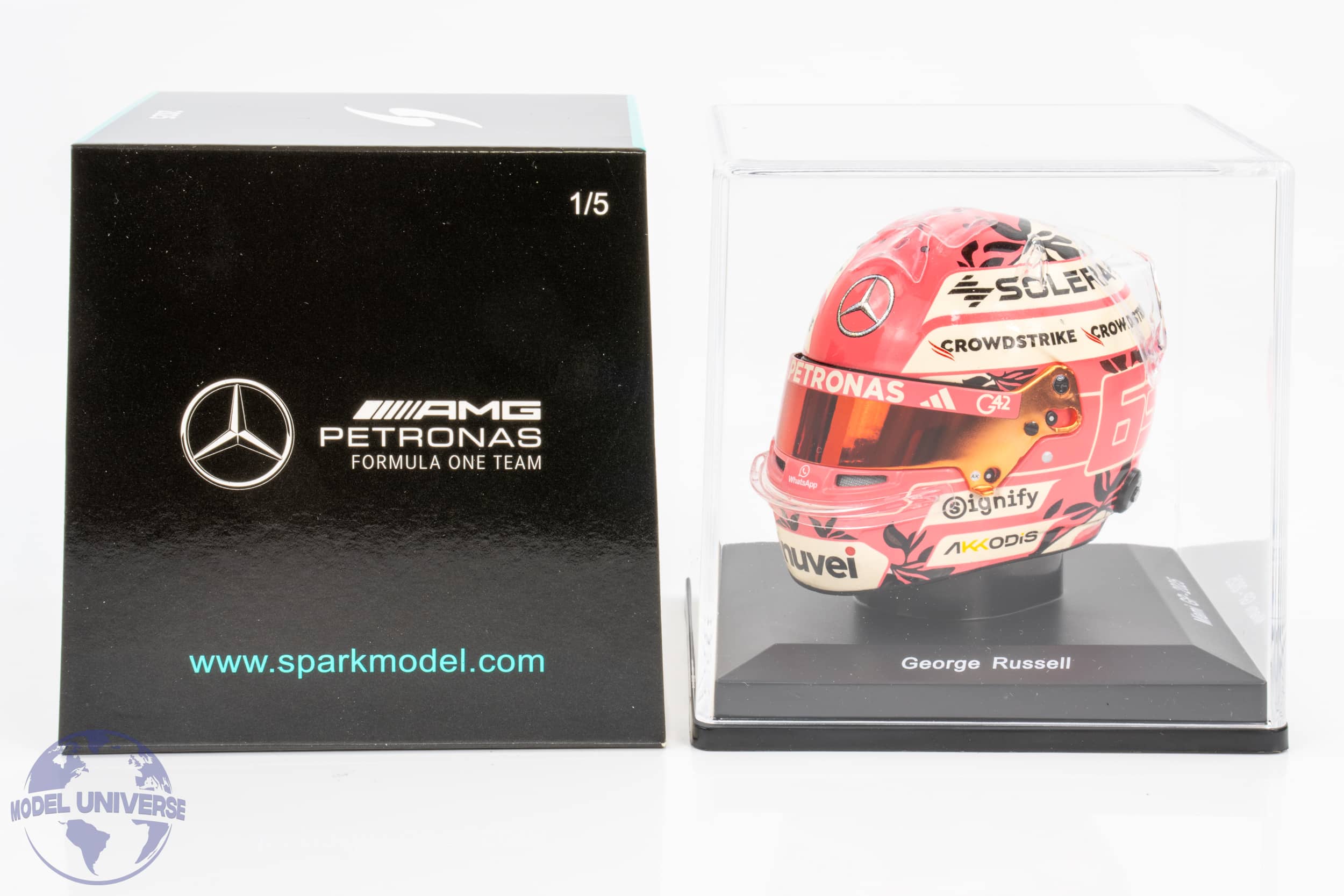 Spark - 1:5 George Russell Mercedes F1 Miami GP 2025 Helmet - Resin Model
