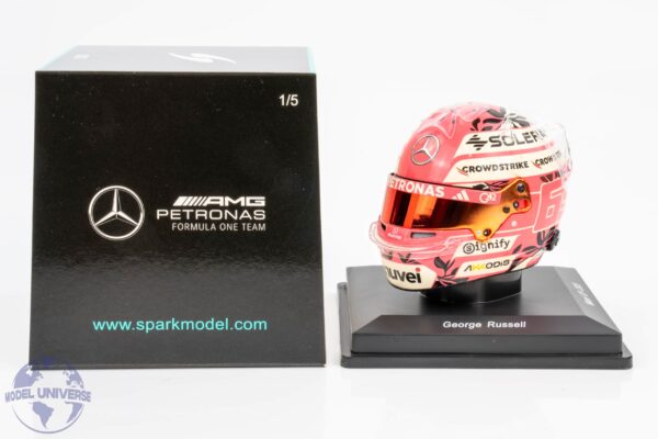 Spark - 1:5 George Russell Mercedes F1 Miami GP 2025 Helmet - Resin Model 8 Spark - 1:5 George Russell Mercedes F1 Miami GP 2025 Helmet - Resin Model