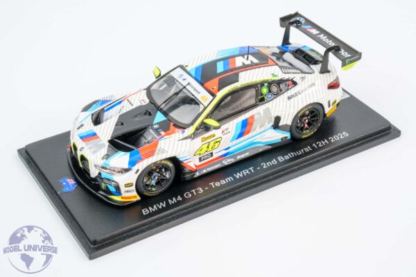 Spark - 1:43 BMW M4 GT3 No.46 Team WRT 2nd Bathurst 12h 2025 - Valentino Rossi - Limited Resin Model 10 Spark - 1:43 BMW M4 GT3 No.46 Team WRT 2nd Bathurst 12h 2025 - Valentino Rossi - Limited Resin Model