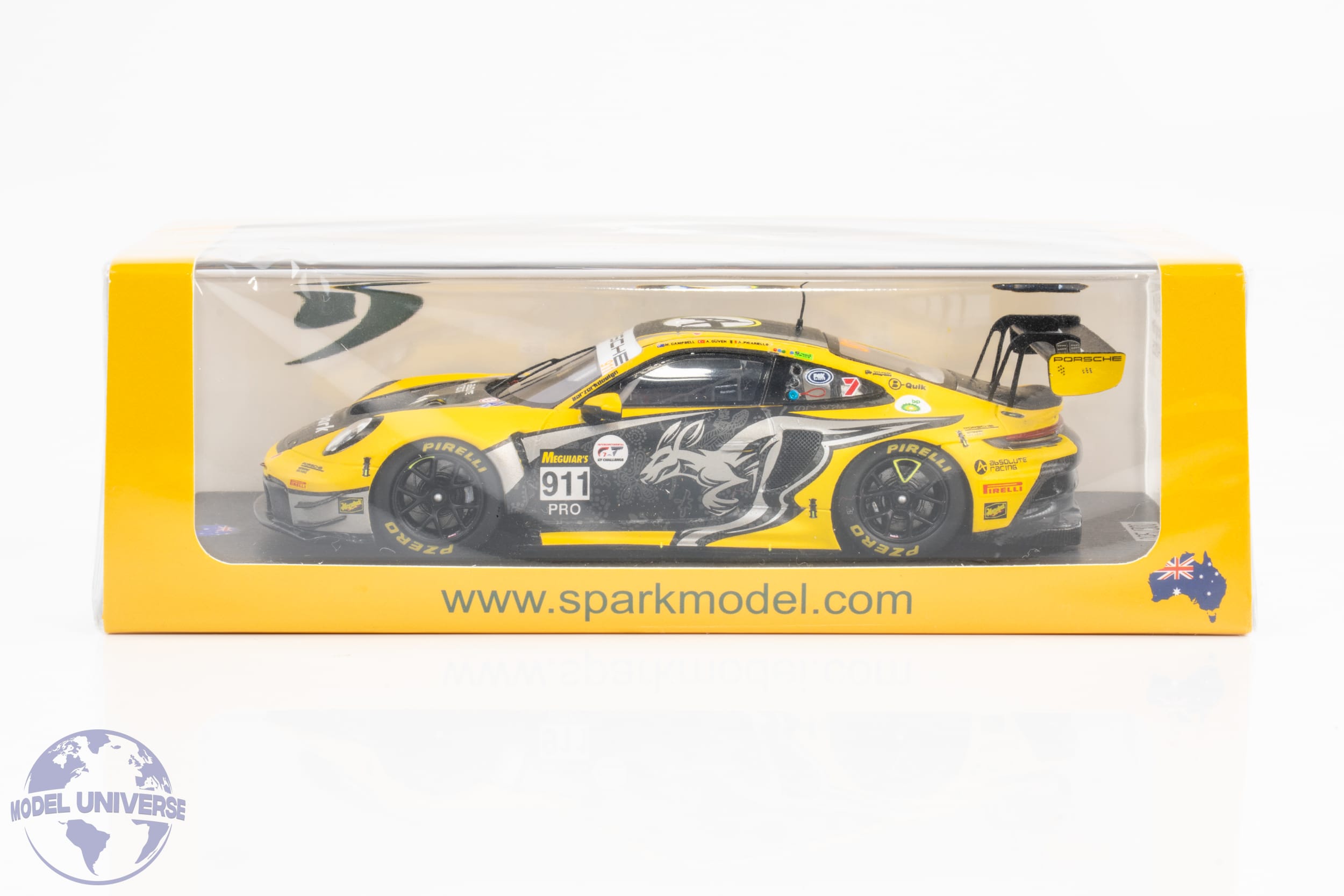Spark - 1:43 Porsche 911 GT3R No.911 Absolute Racing Bathurst 12h 2025 - A.Picariello, A.Guven, M.Campbell - Limited Edition Resin Model