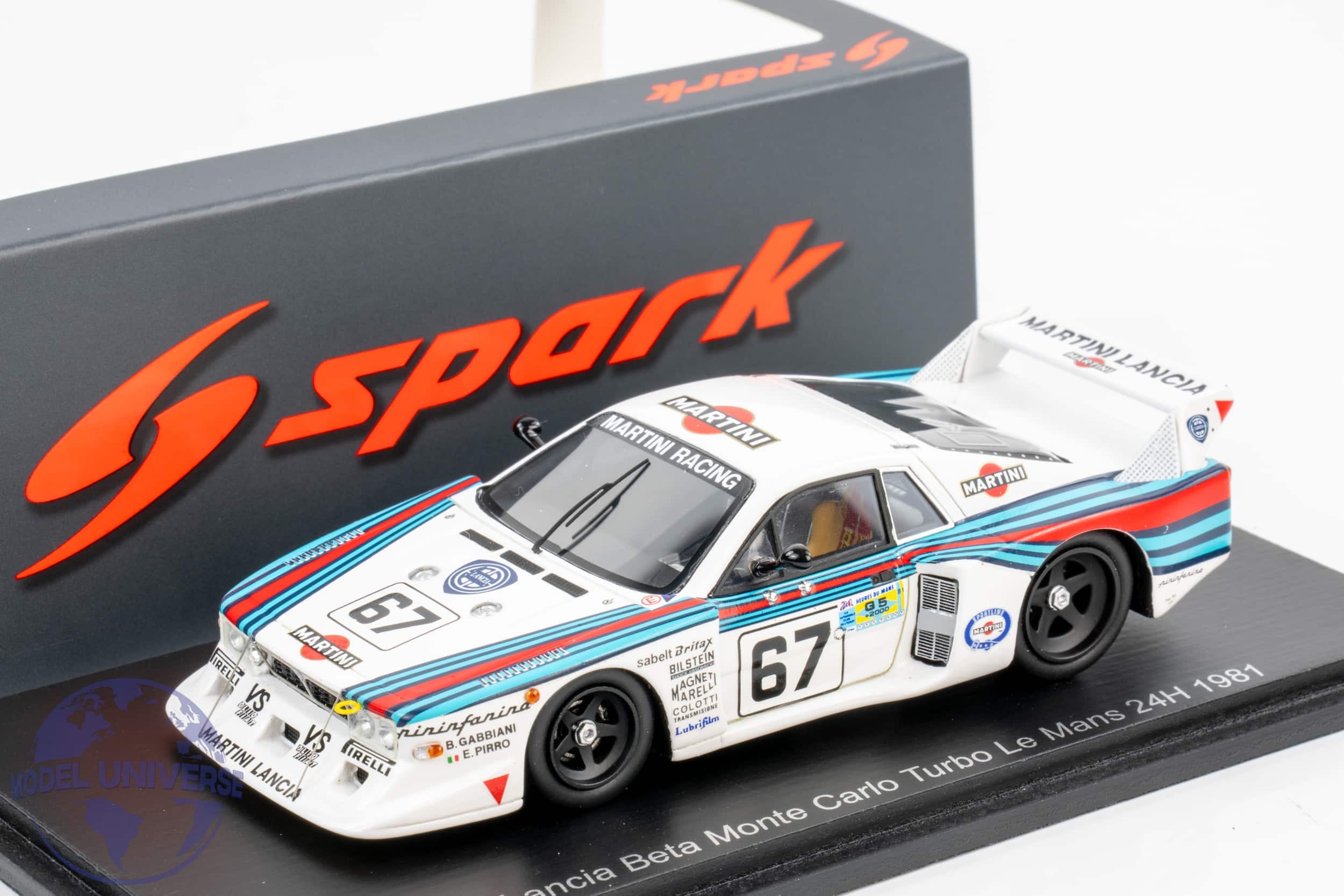 Spark - 1:43 Lancia Beta Montecarlo Turbo Martini No.67 24h Le Mans 1981 - Resin Model
