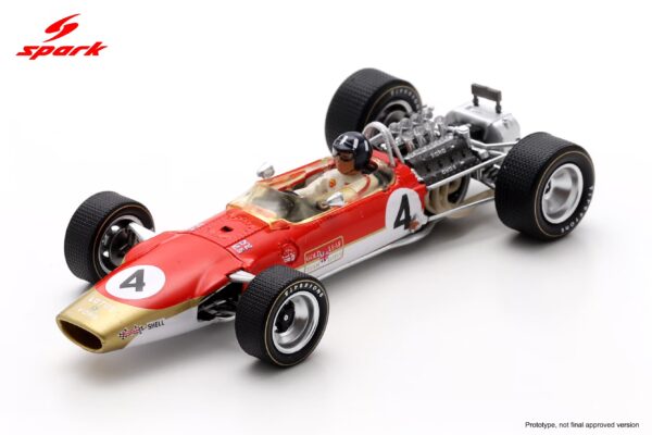Spark 1:43 Lotus 49 No.4 Race of Champions 1968 Graham Hill (S6388) Resin Model