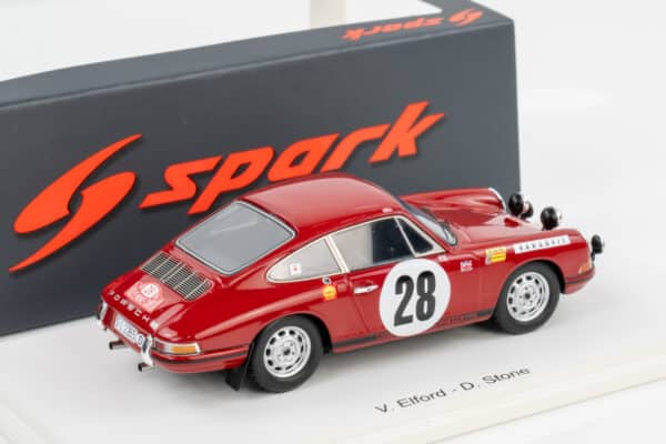 Spark - 1:43 Porsche 911S No.28 Rally Monte Carlo 1969 Vic Elford - David Stone - Resin Model 4 Spark - 1:43 Porsche 911S No.28 Rally Monte Carlo 1969 Vic Elford - David Stone - Resin Model