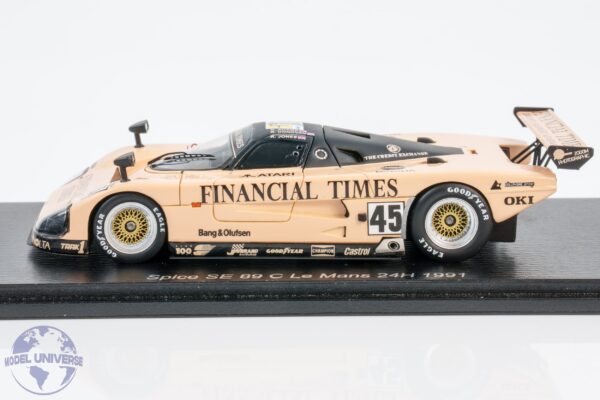 Spark - 1:43 Spice SE89 C No.45 Le Mans 24H 1991 "Financial Times" - Adams, Donovan, Jones - Resin Model 14 Spark - 1:43 Spice SE89 C No.45 Le Mans 24H 1991