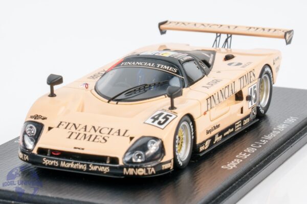 Spark - 1:43 Spice SE89 C No.45 Le Mans 24H 1991 "Financial Times" - Adams, Donovan, Jones - Resin Model 12 Spark - 1:43 Spice SE89 C No.45 Le Mans 24H 1991