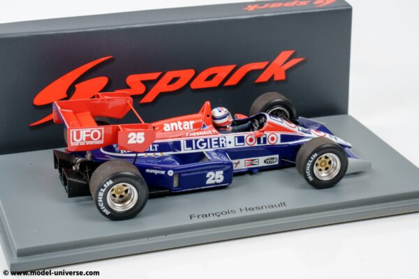 Spark S7418 Ligier JS23 British GP 1984 Francois Hesnault Resin Model 1