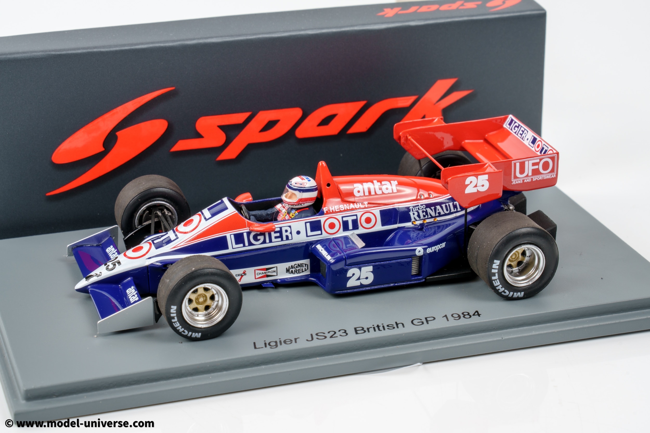 Spark - 1:43 Ligier JS23 F1 No.25 Francois Hesnault British GP 1984 - Resin Model 1 Spark - 1:43 Ligier JS23 F1 No.25 Francois Hesnault British GP 1984 - Resin Model