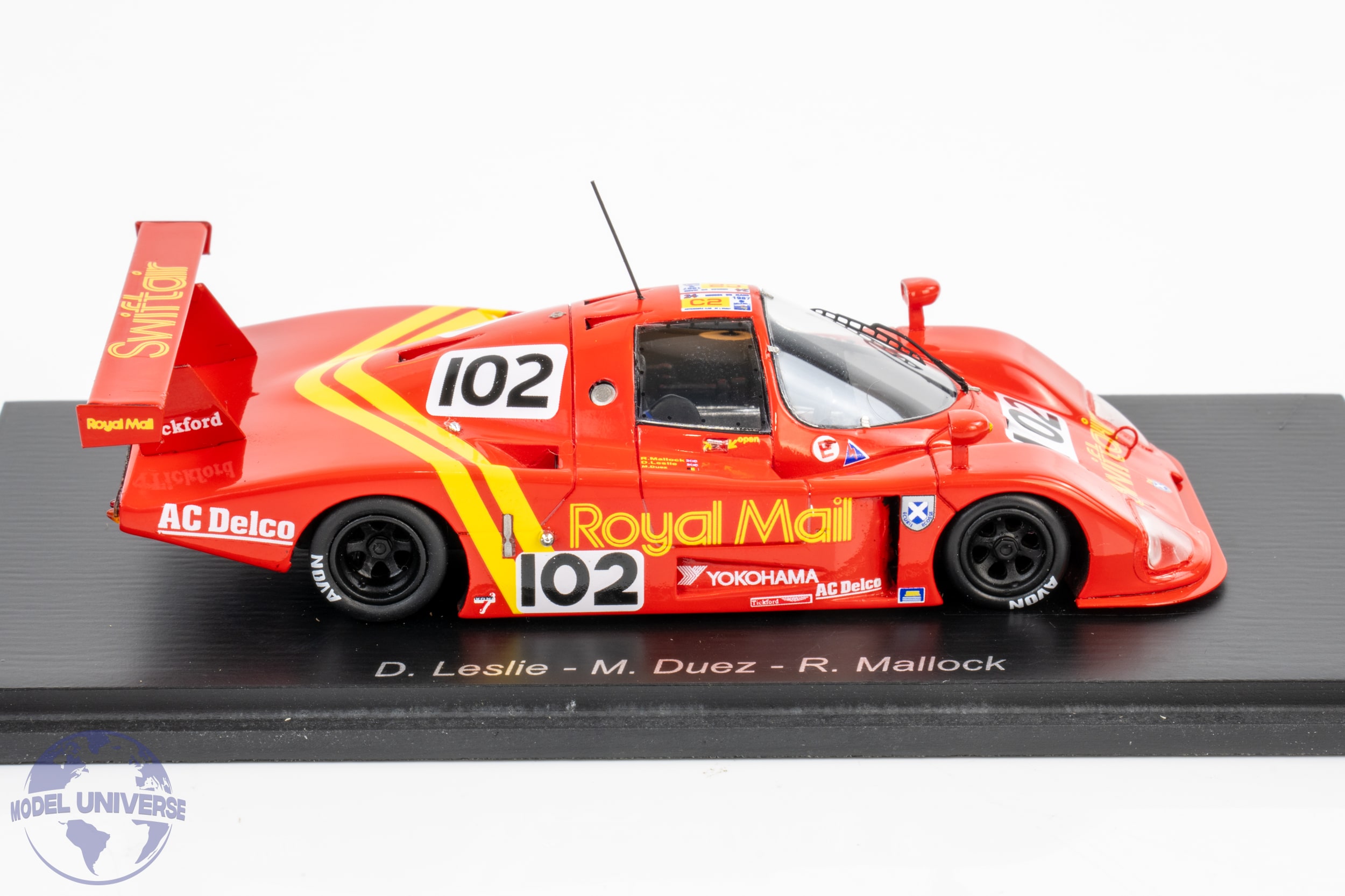 Spark - 1:43 Ecosse C 286 Royal Mail No.102 8th Le Mans 24H 1987 - D. Leslie - R. Mallock - M. Duez - Resin Model 5 Spark - 1:43 Ecosse C 286 Royal Mail No.102 8th Le Mans 24H 1987 - D. Leslie - R. Mallock - M. Duez - Resin Model