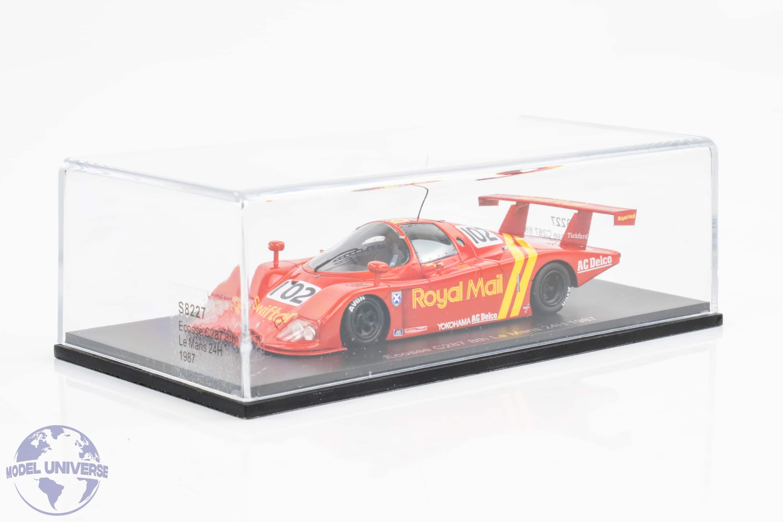 Spark - 1:43 Ecosse C 286 Royal Mail No.102 8th Le Mans 24H 1987 - D. Leslie - R. Mallock - M. Duez - Resin Model 3 Spark - 1:43 Ecosse C 286 Royal Mail No.102 8th Le Mans 24H 1987 - D. Leslie - R. Mallock - M. Duez - Resin Model