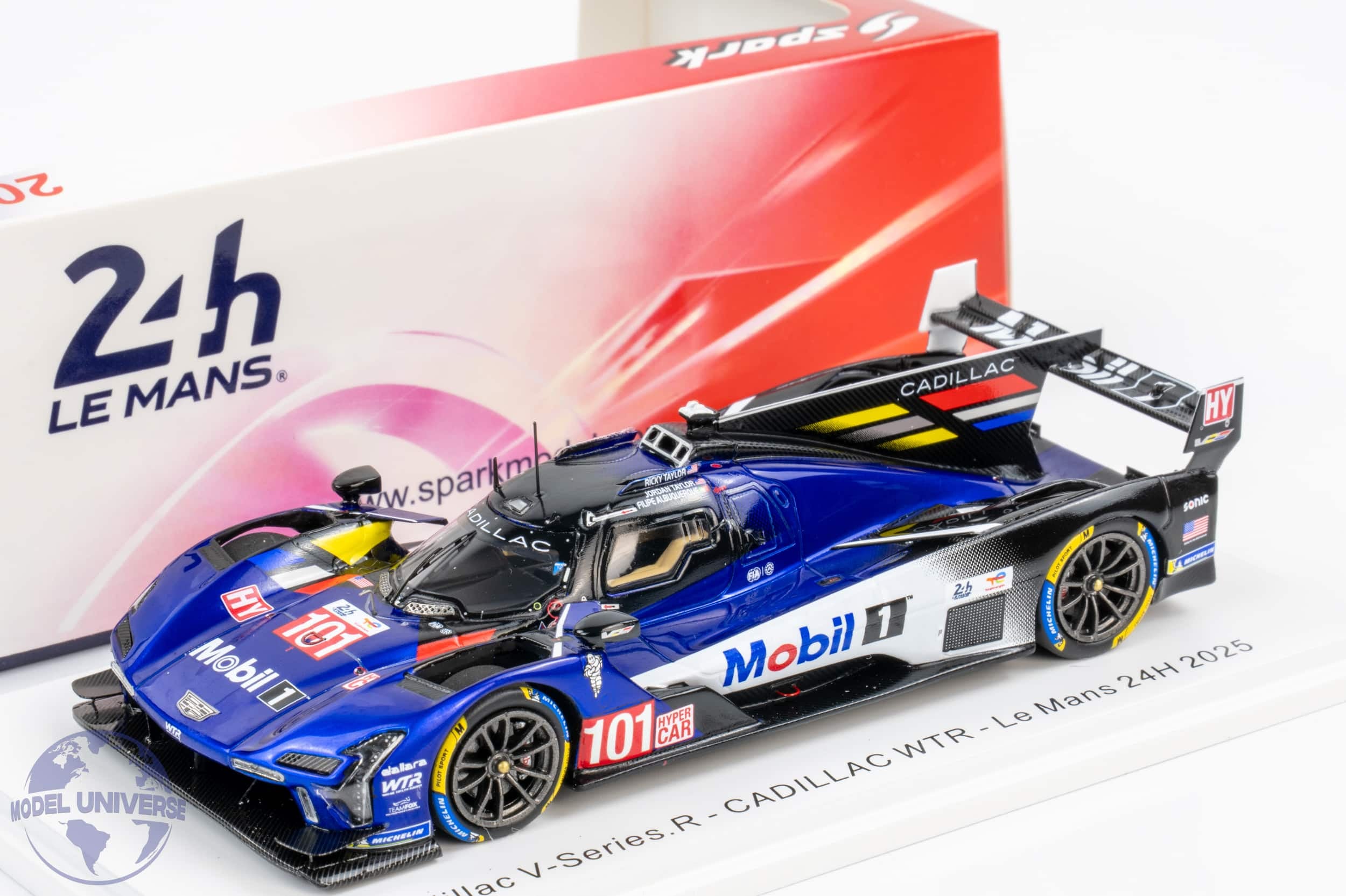 Spark - 1:43 Cadillac V-Series.R No.101 Cadillac WTR 2025 24h Le Mans - R.Taylor, J.Taylor, F.Albuquerque - Resin Model