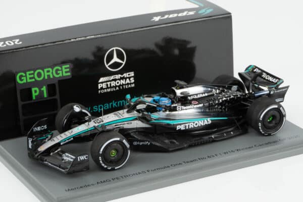 Spark - 1:43 Mercedes-AMG W16 No.63 George Russell Winner Canadian GP 2025 with Pitboard (S9616) Resin Model