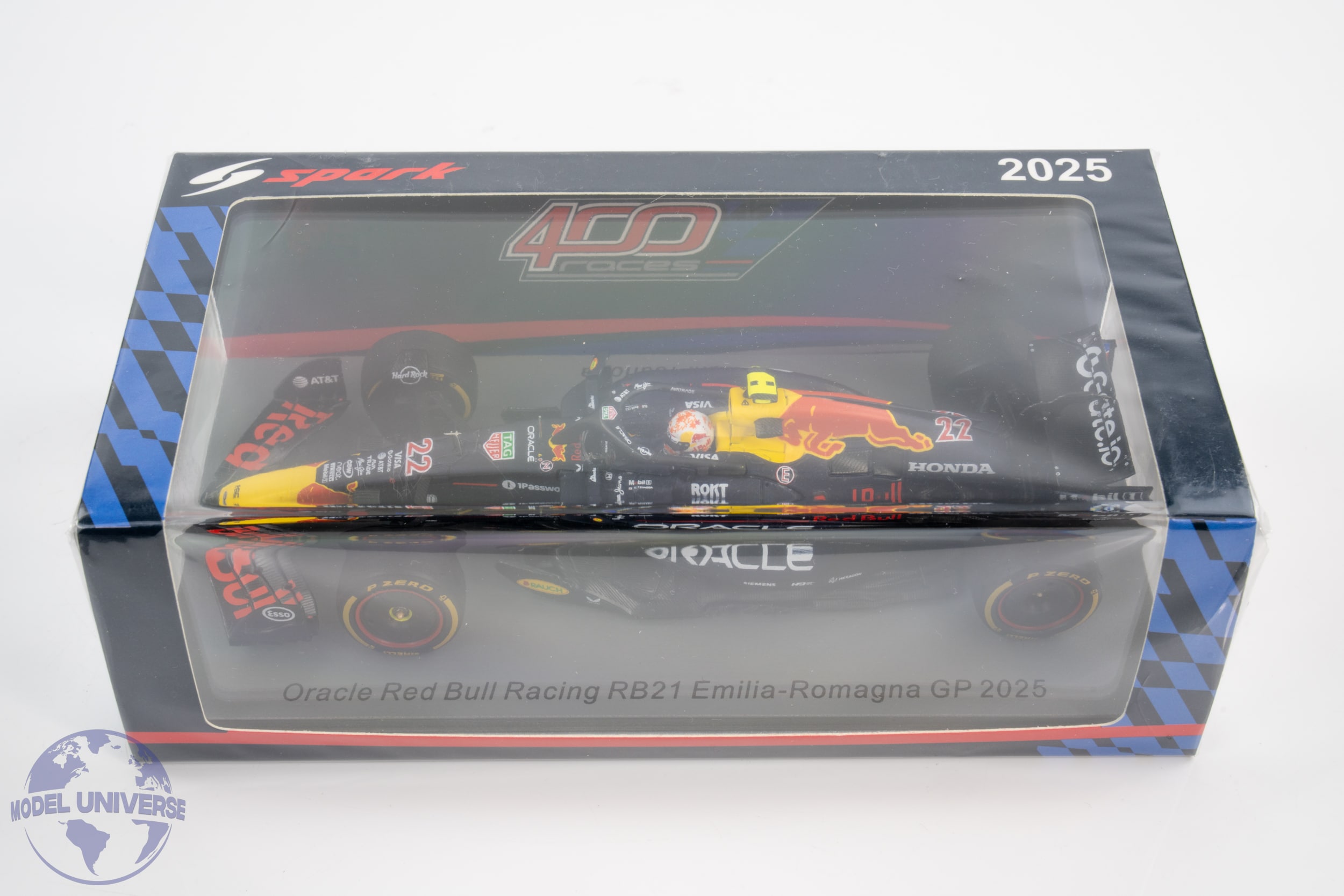 Spark - 1:43 Red Bull Racing RB21 No.1 Max Verstappen "Red Bull 400th Race" Winner Imola GP 2025 - Resin Model 2 Spark - 1:43 Red Bull Racing RB21 No.1 Max Verstappen "Red Bull 400th Race" Winner Imola GP 2025 - Resin Model