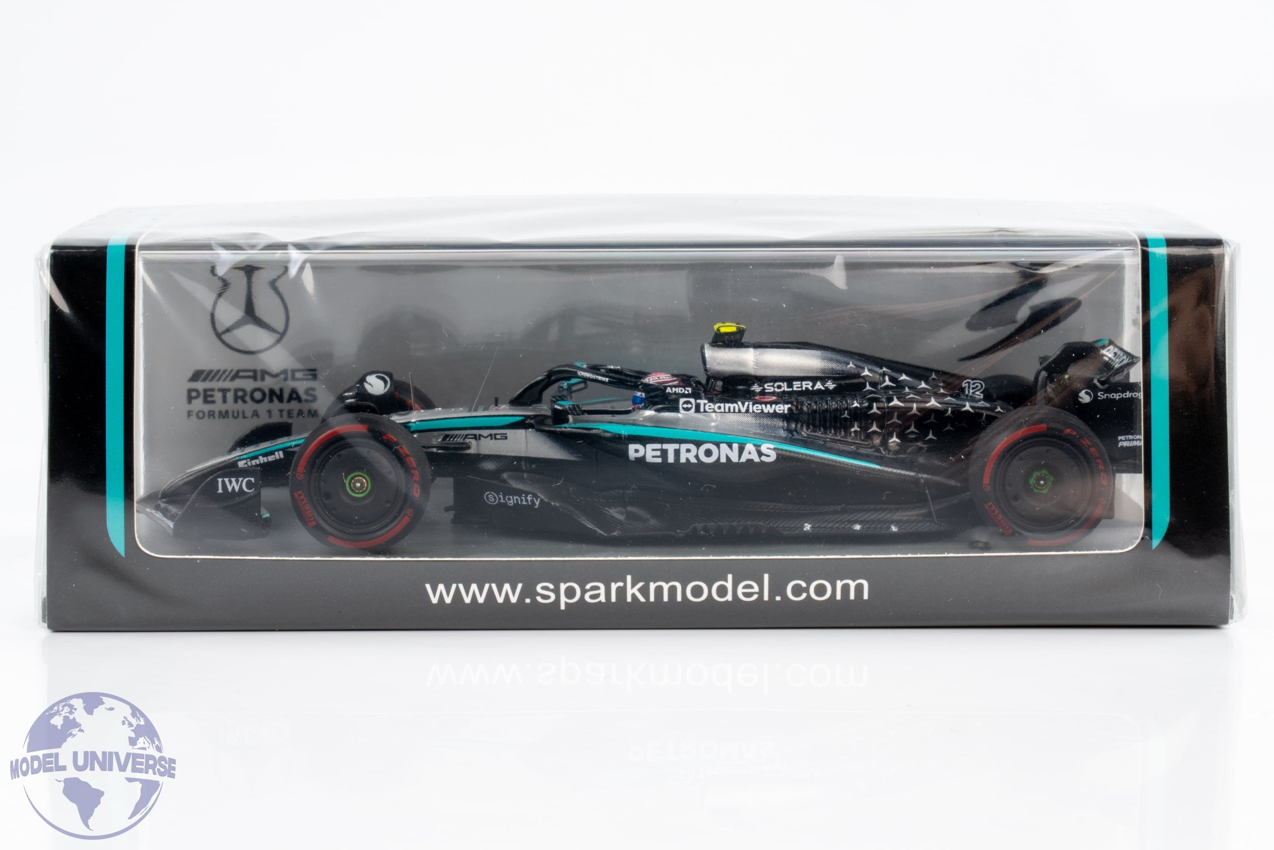 Spark - 1:43 Mercedes-AMG W16 No.12 Kimi Antonelli Sprint Pole Position Miami GP 2025 - Resin Model
