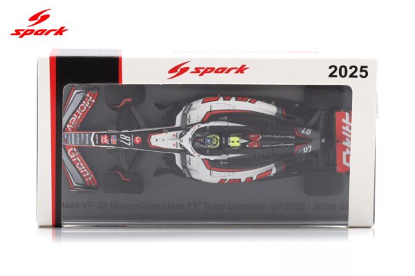 Spark 1:43 Haas VF-25 No.87 Oliver Bearman Team's 200th GP Canadian GP 2025 (S9629) Resin Model 14 Spark 1:43 Haas VF-25 No.87 Oliver Bearman Team's 200th GP Canadian GP 2025 (S9629) Resin Model